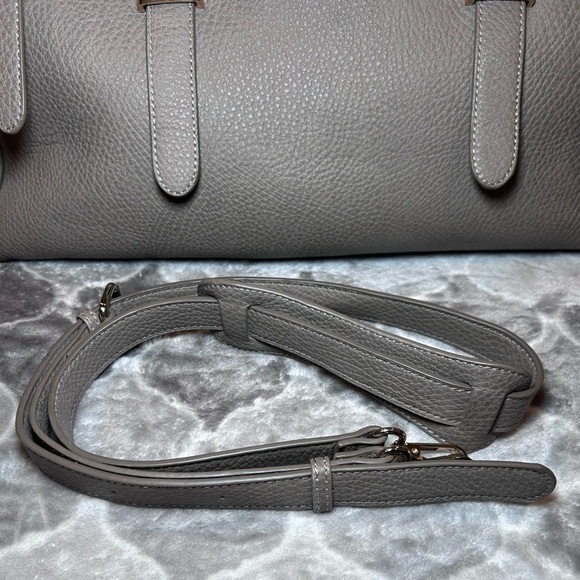 SOLE SOCIETY Miah Structured Buckle Weekender Bag- Greige - Picture 6 of 15